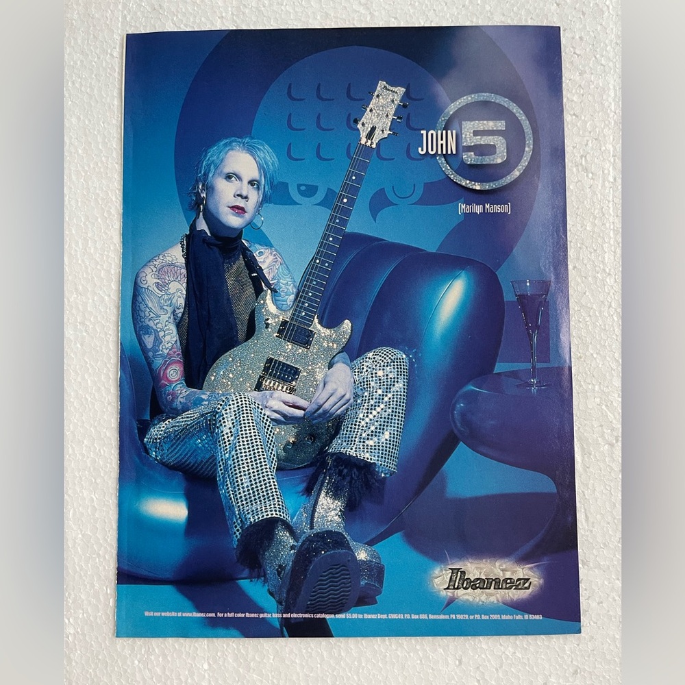 Ibanez John 5 Pinup with Guitar